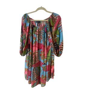 Rachel Rachel Roy Tropical Paradise ruffle hem dress sz Small NWT